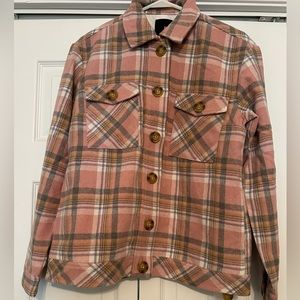 NWT Kut from the Kloth Pink Plaid Shacket